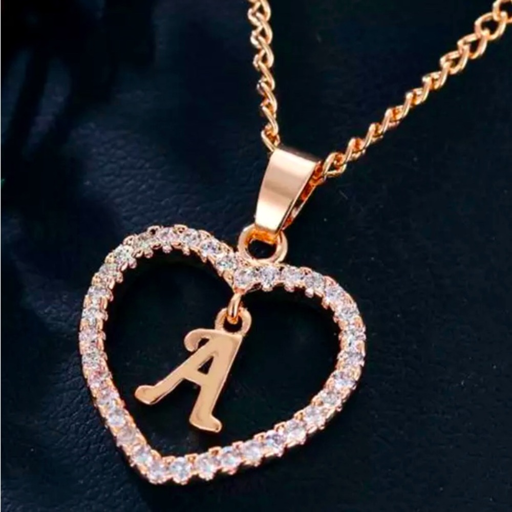 A letter Heart Necklace